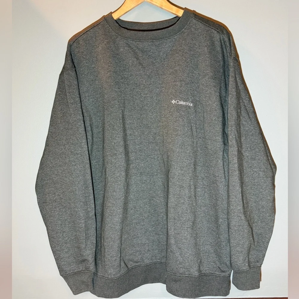 Columbia Men’s Fleece Crewneck Sweatshirt - Grey/Green